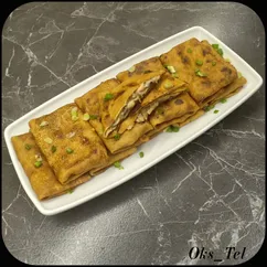 Сливочная начинка для блинов с курицей и грибами