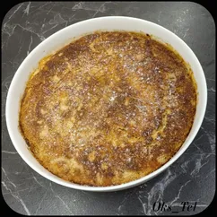 Насыпной пирог с манкой и яблоками