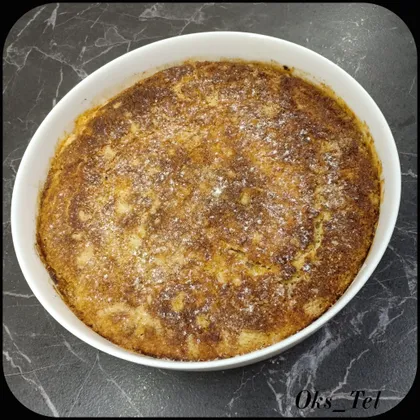 Насыпной пирог с манкой и яблоками