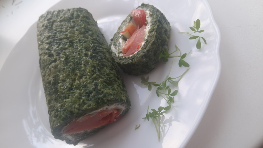 Рулет из шпината