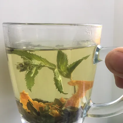 Зеленый чай с душицей и апельсиновой цедрой