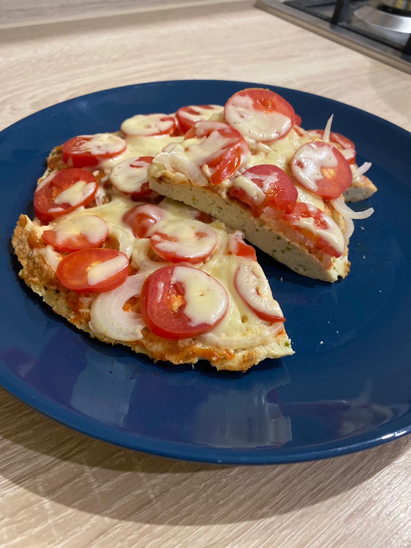 Пицца на сковороде без сыра