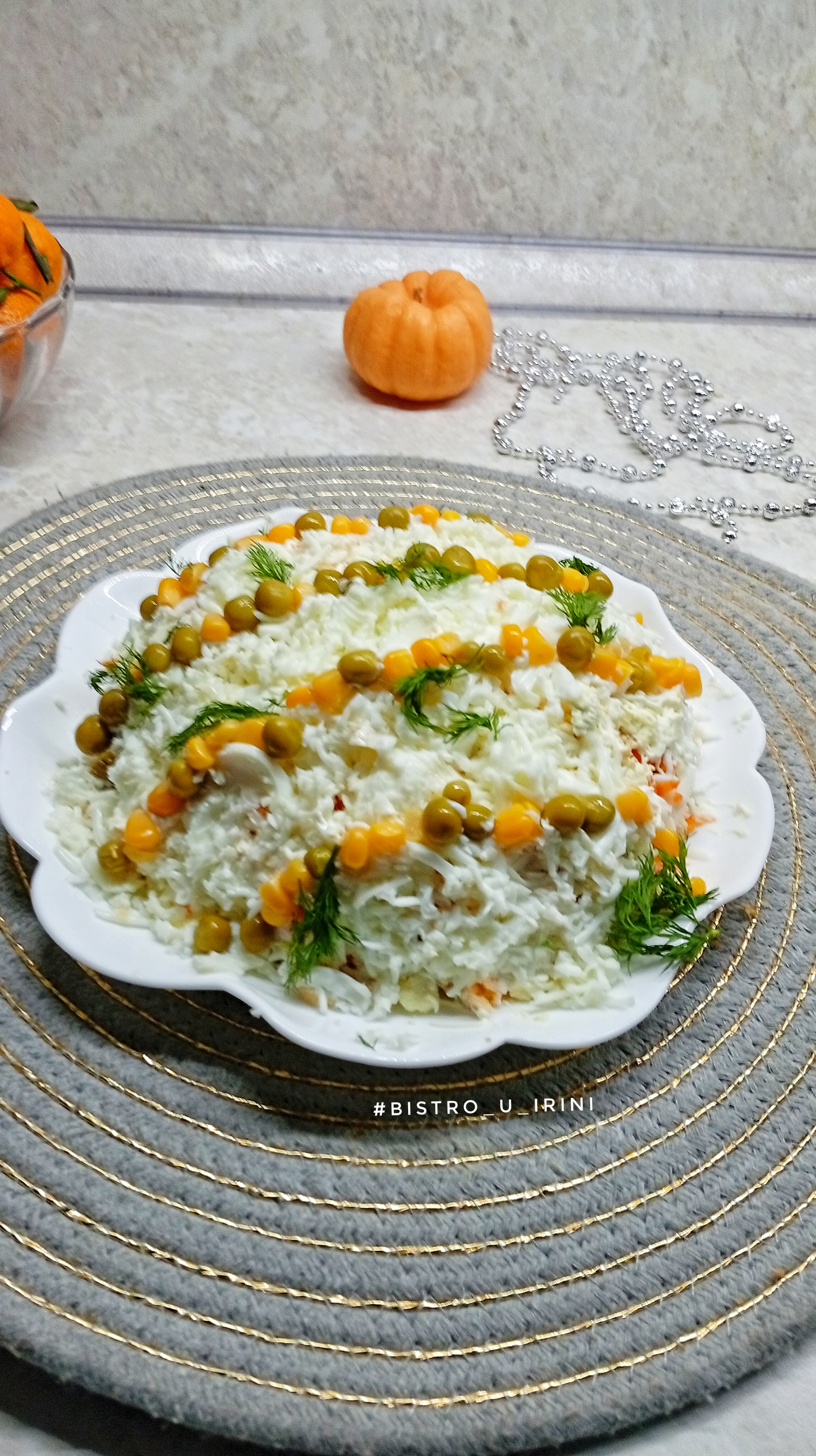 Салат Бусы на снегу