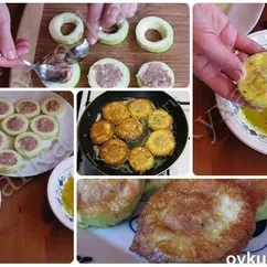 Кабачки с мясом в кляре