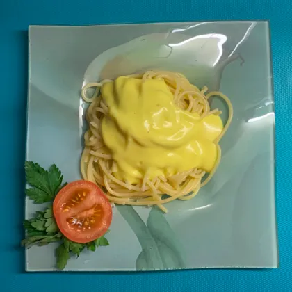 Соус сырный со спагетти