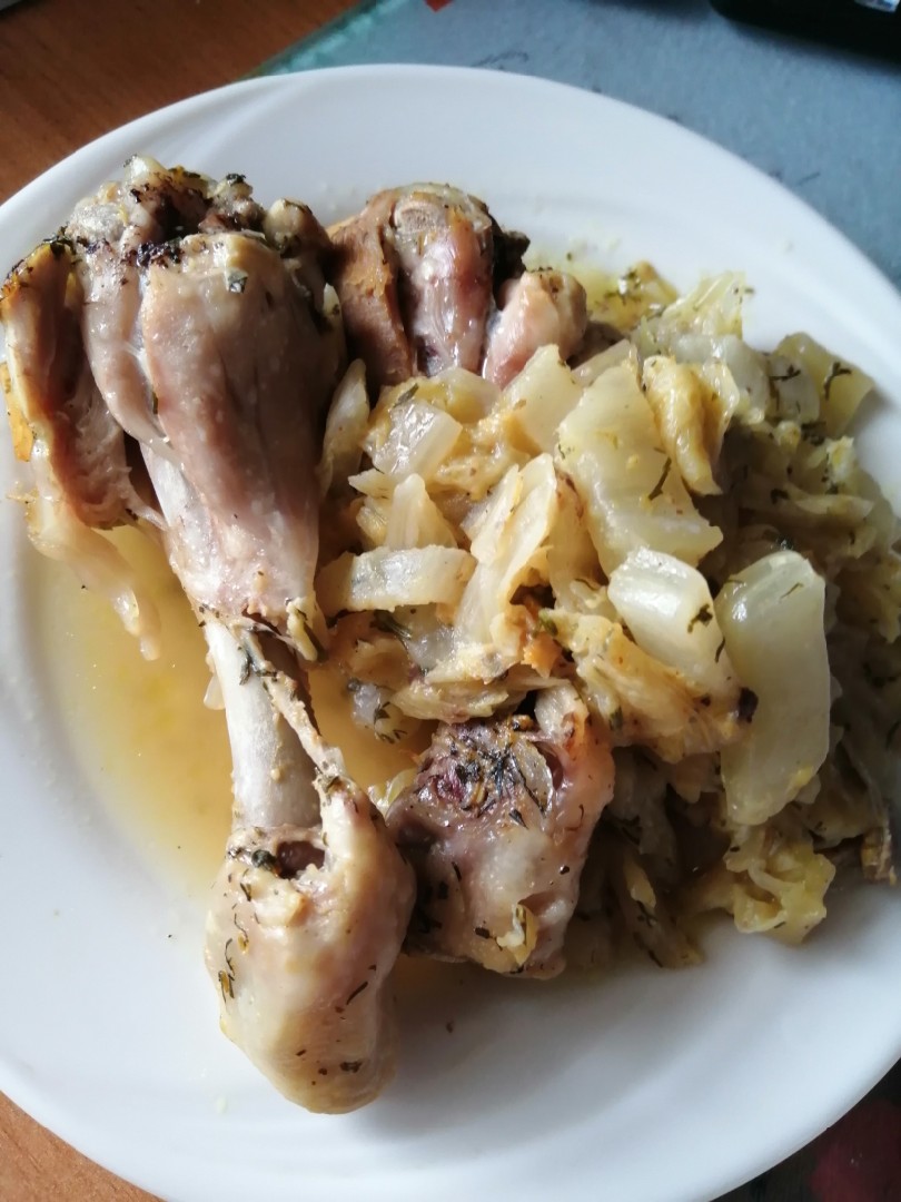 Куриные голени с капустой - диетический рецепт с пошаговыми фото