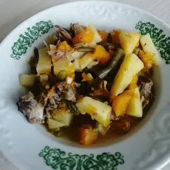 Жаркое с тыквой и мясом