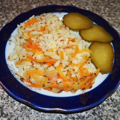 Рис с морковкой и луком