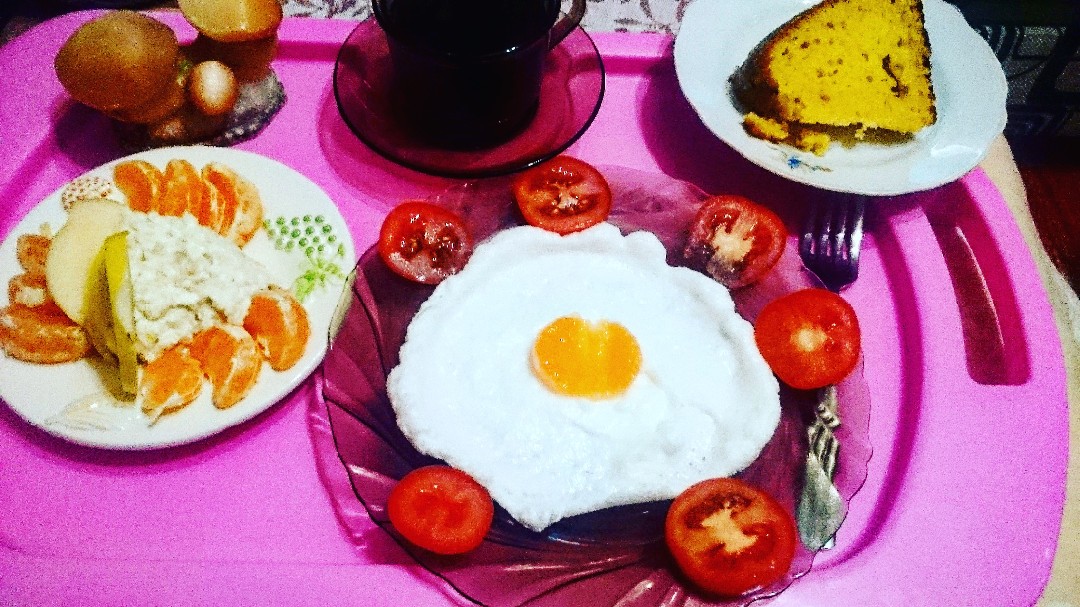 Завтрак яичница "Россини"