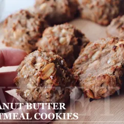 Домашнее овсяно-арахисовое печенье | Peanut Butter Oatmeal Cookies