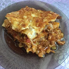 Лазанья с мясом и овощами