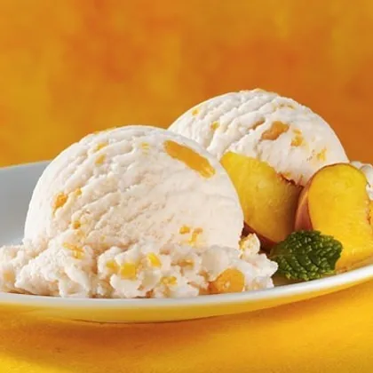 Мороженое из творога с персиком
