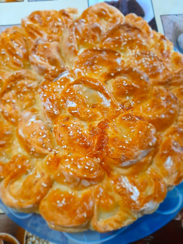 Мясной пирог «Хризантема» — рецепт с фото