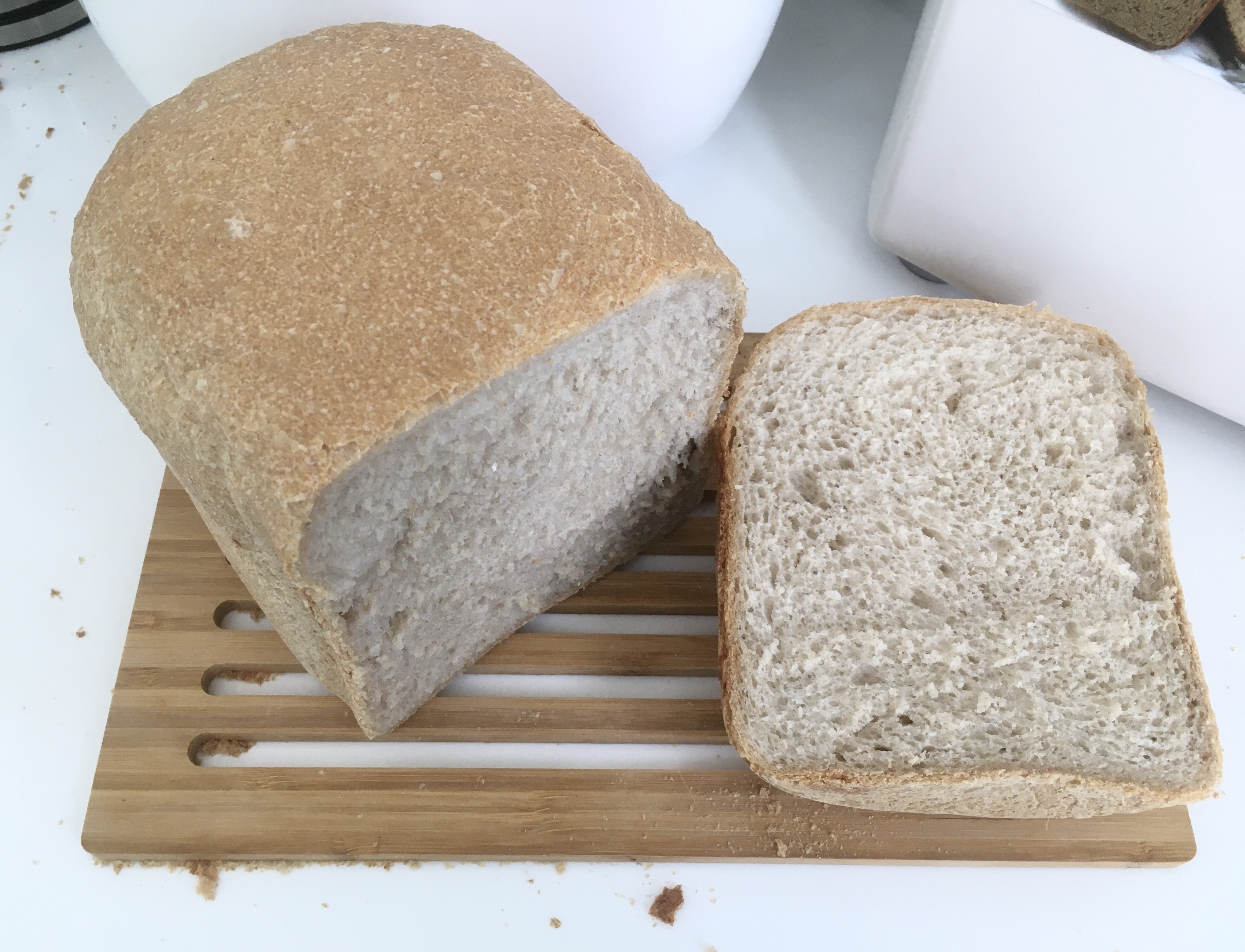 Французский хлеб с ржаной мукой в хлебопечке