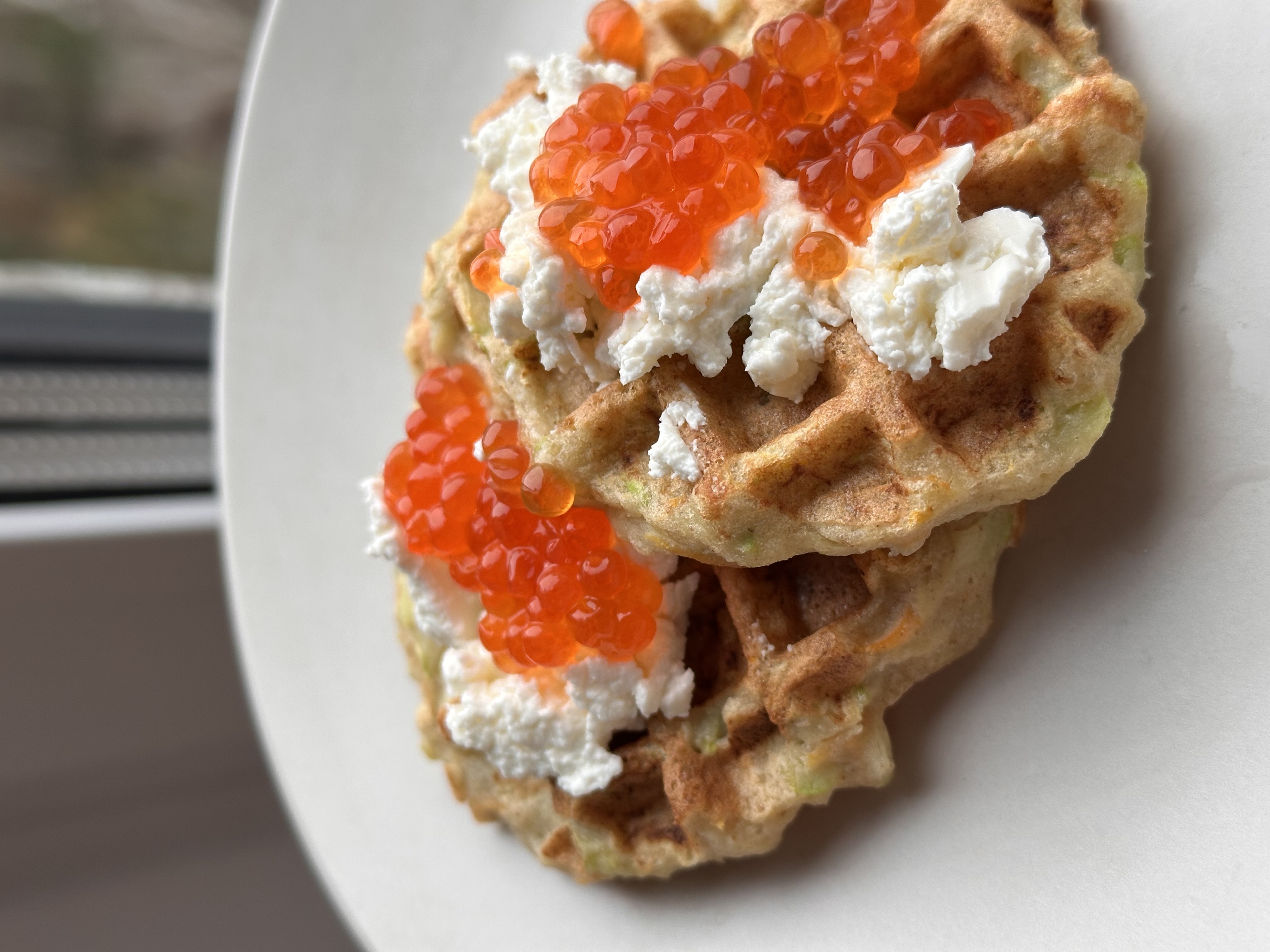 Вафли с овощами 