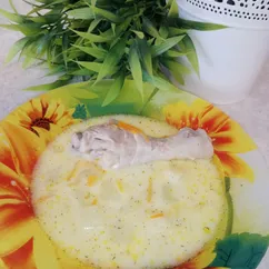 Сырный суп с курицей