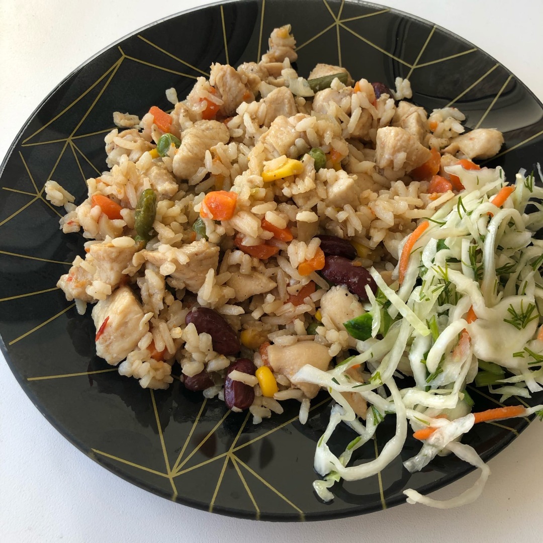 Рис с овощами и куриным филе – кулинарный рецепт