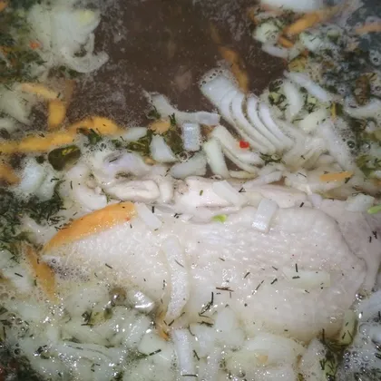 Куриный суп с гречкой на грибном бульоне