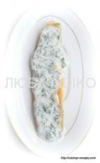 Кабачки в кляре под чесночно-укропным соусом