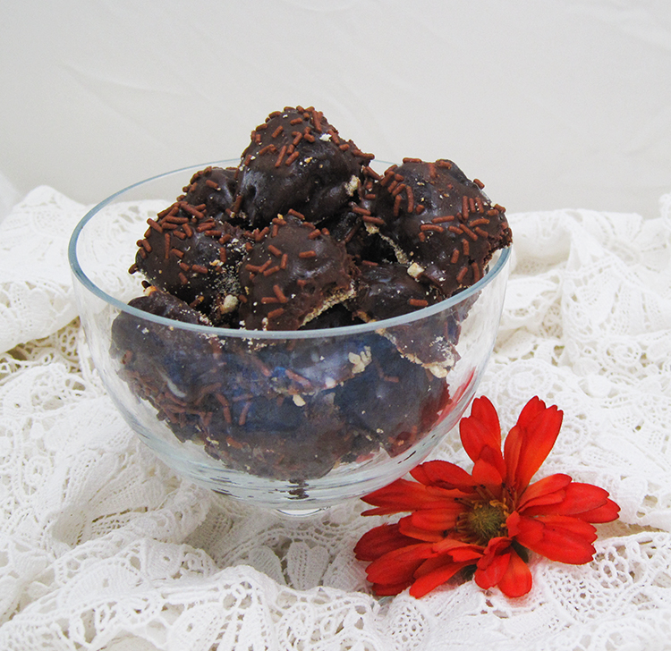 Шоколадно-марципановые конфеты с ромом. Rum-Marzipan-Pralinen