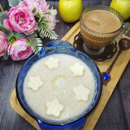 Манная каша с моцареллой