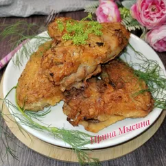 Куриные крылья в хрустящем кляре на сковороде