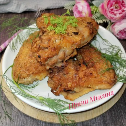 Куриные крылья в хрустящем кляре на сковороде 