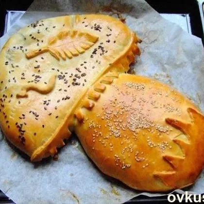 Пирог из дрожжевого теста 'Грибочек'