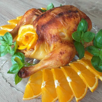 Курица запечённая с апельсином