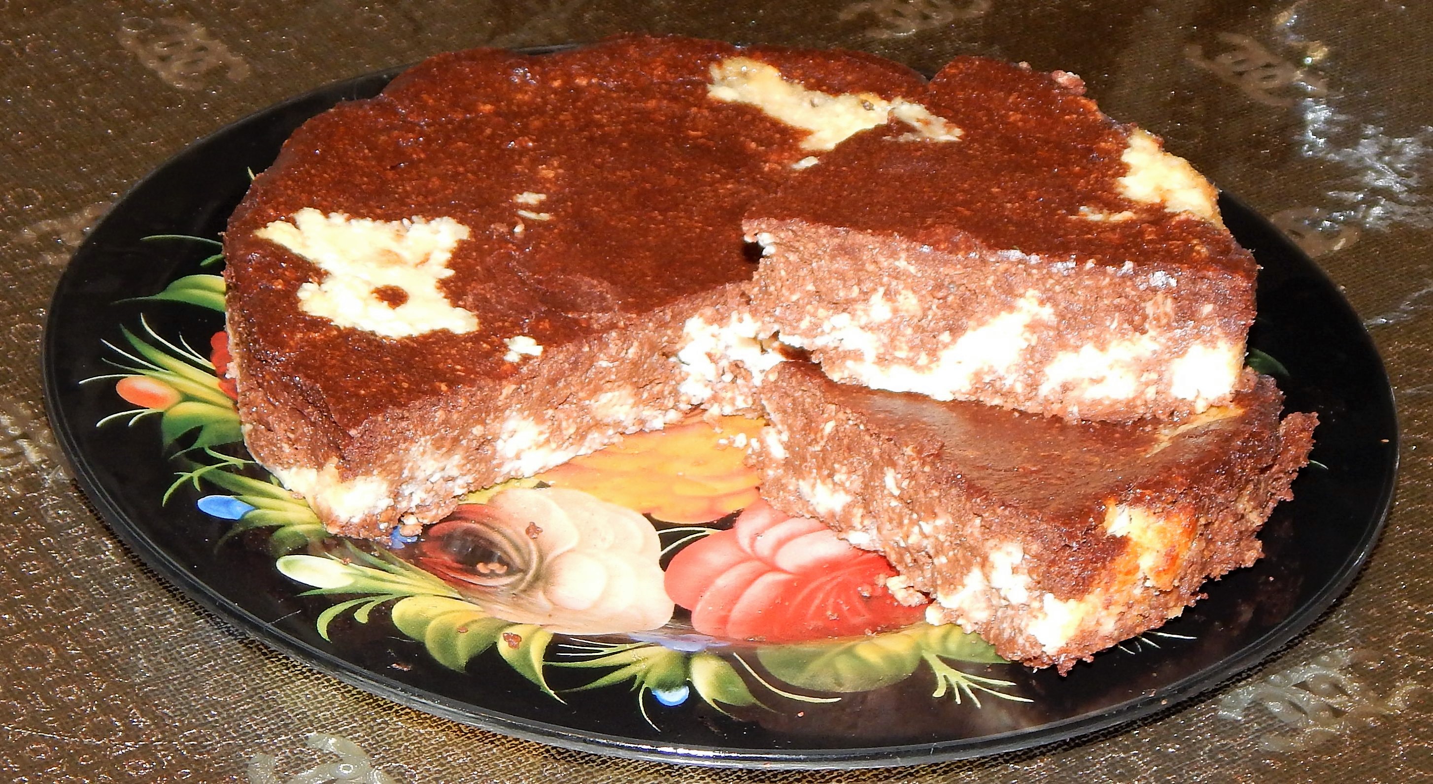 Творожная запеканка с шоколадом