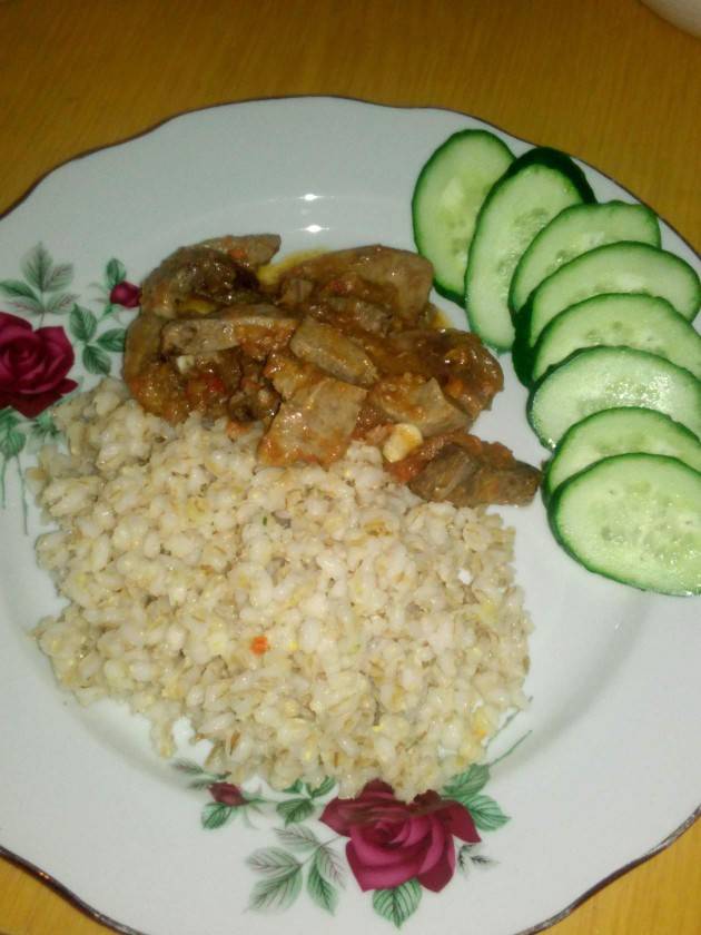 Перловка с печенью