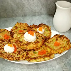 Кабачковые оладьи с рисовой мукой