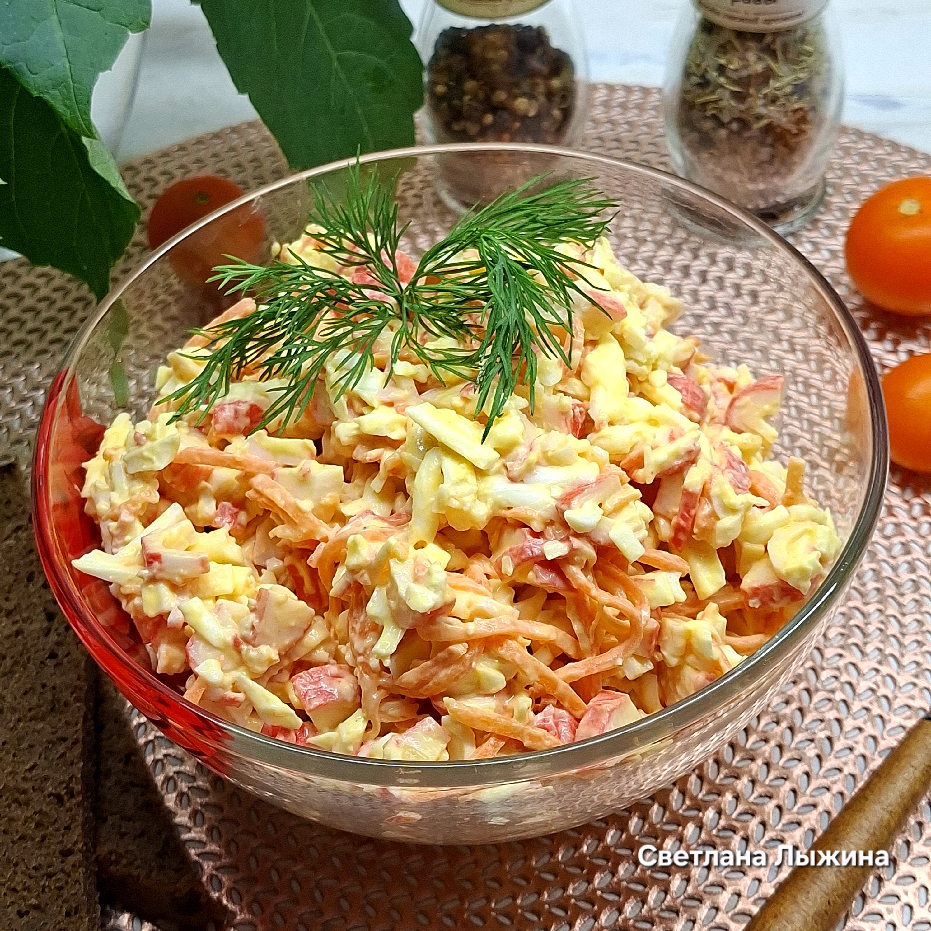 Салат "Финский" с крабовыми палочками 