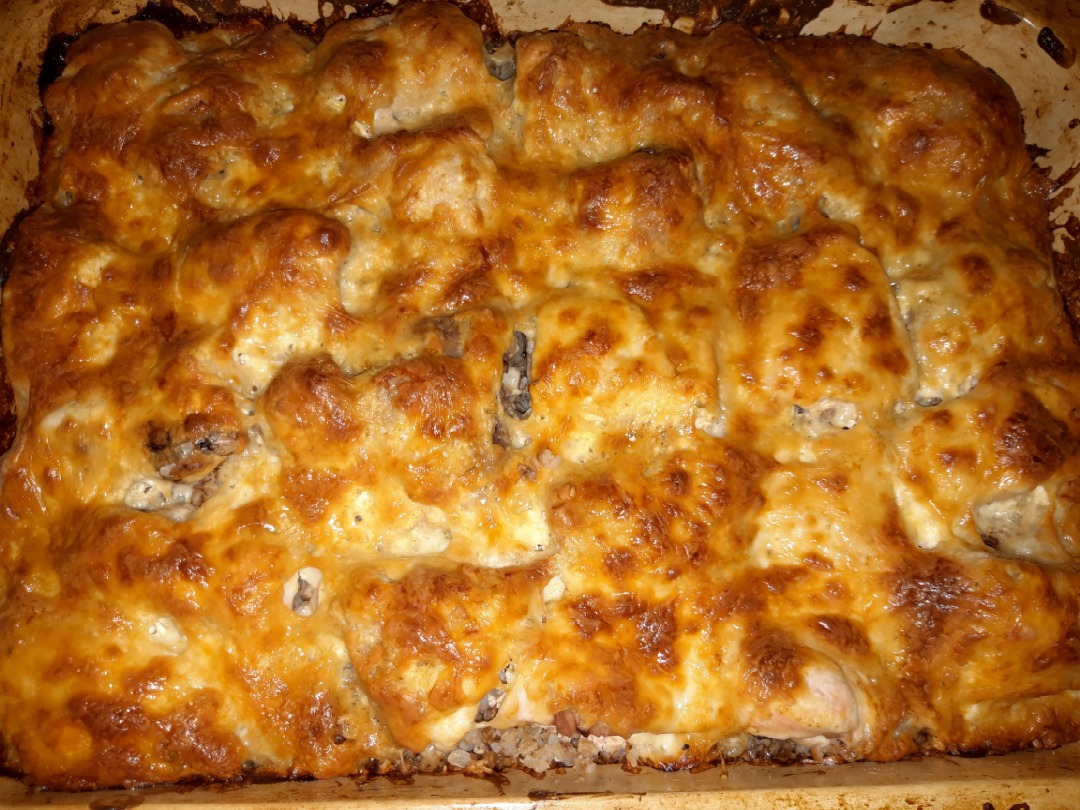Запечённая курочка с гречкой