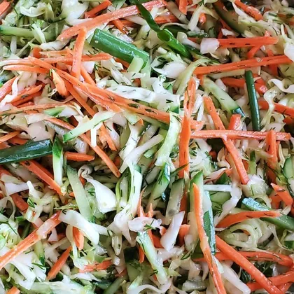 Легкий салат из свежей капусты