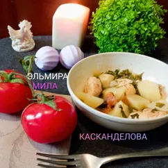 Тушёная картошка с куриным мясом