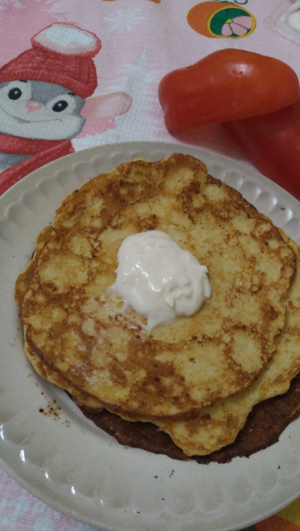 Панкейки из индейки с овощами