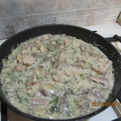 Мясо с грибами