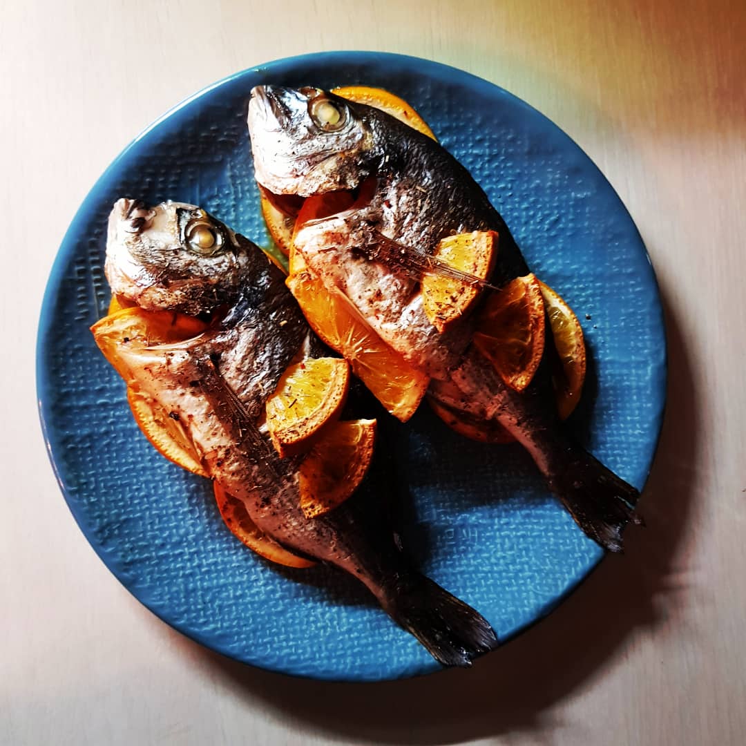 Рыба с апельсинами запеченная в духовке