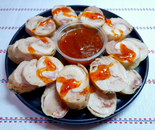 Куриные рулетики с беконом