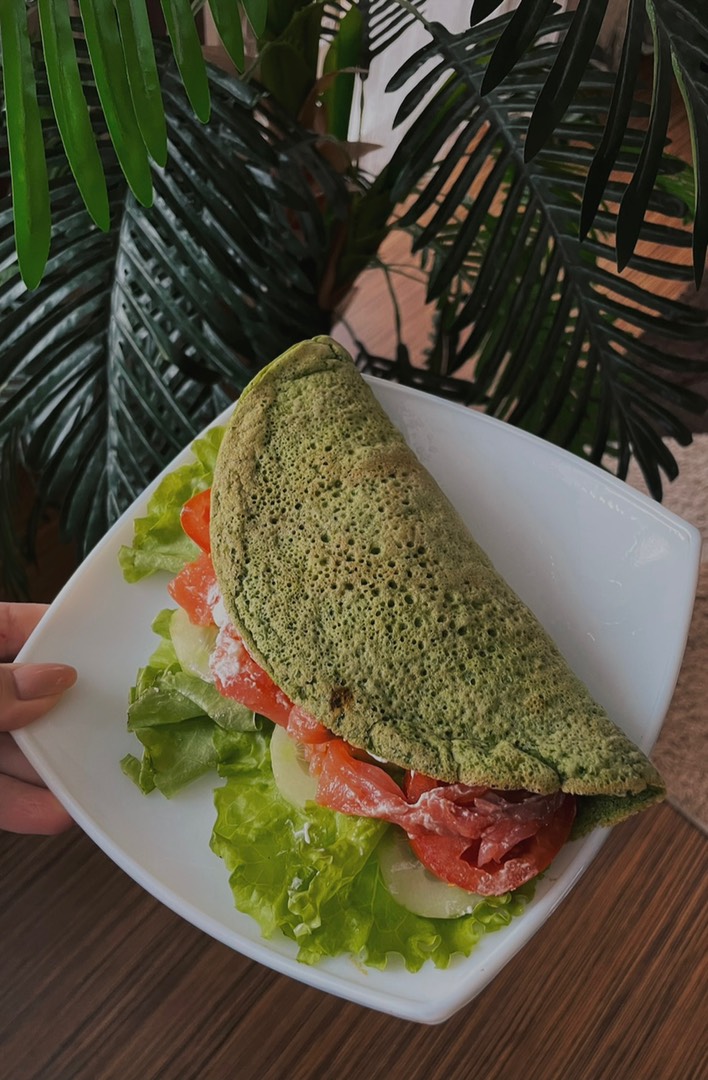 Овсяноблин со шпинатом 🌱