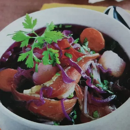 Суп из краснокочанной капусты