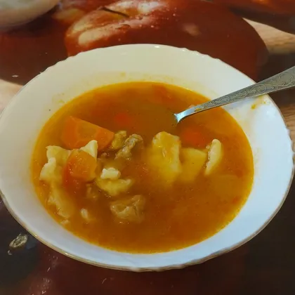 Восточный суп с клёцками