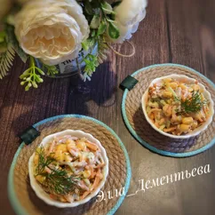 Салат с копчёной индейкой