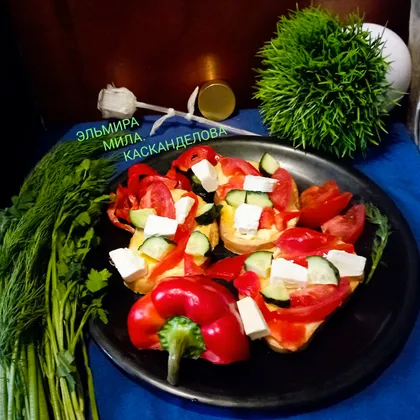 Бутерброды с овощами и сыром