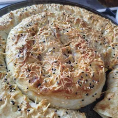 Лаваш с фаршем, капустой и грибами