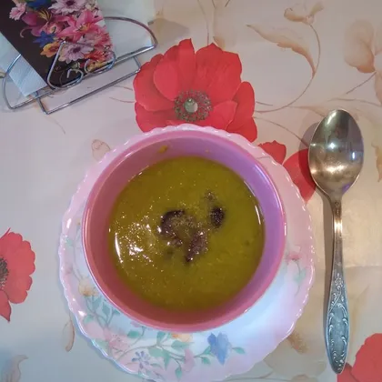 Суп-пюре из цветной капусты, с грибами