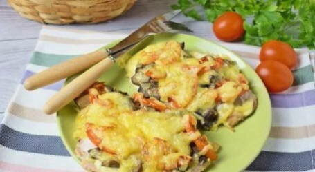 Свиные отбивные с грибами, помидорами и сыром в духовке - Домашний Ресторан | Recipe | Restaurant