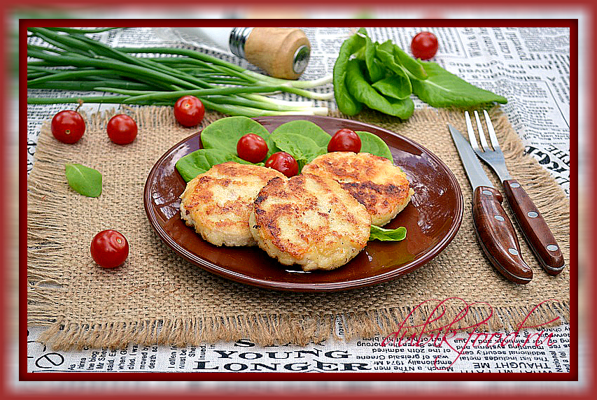 Куриные котлетки с кускусом