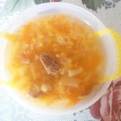 Чечевичный суп с томатом для годовалой малютки